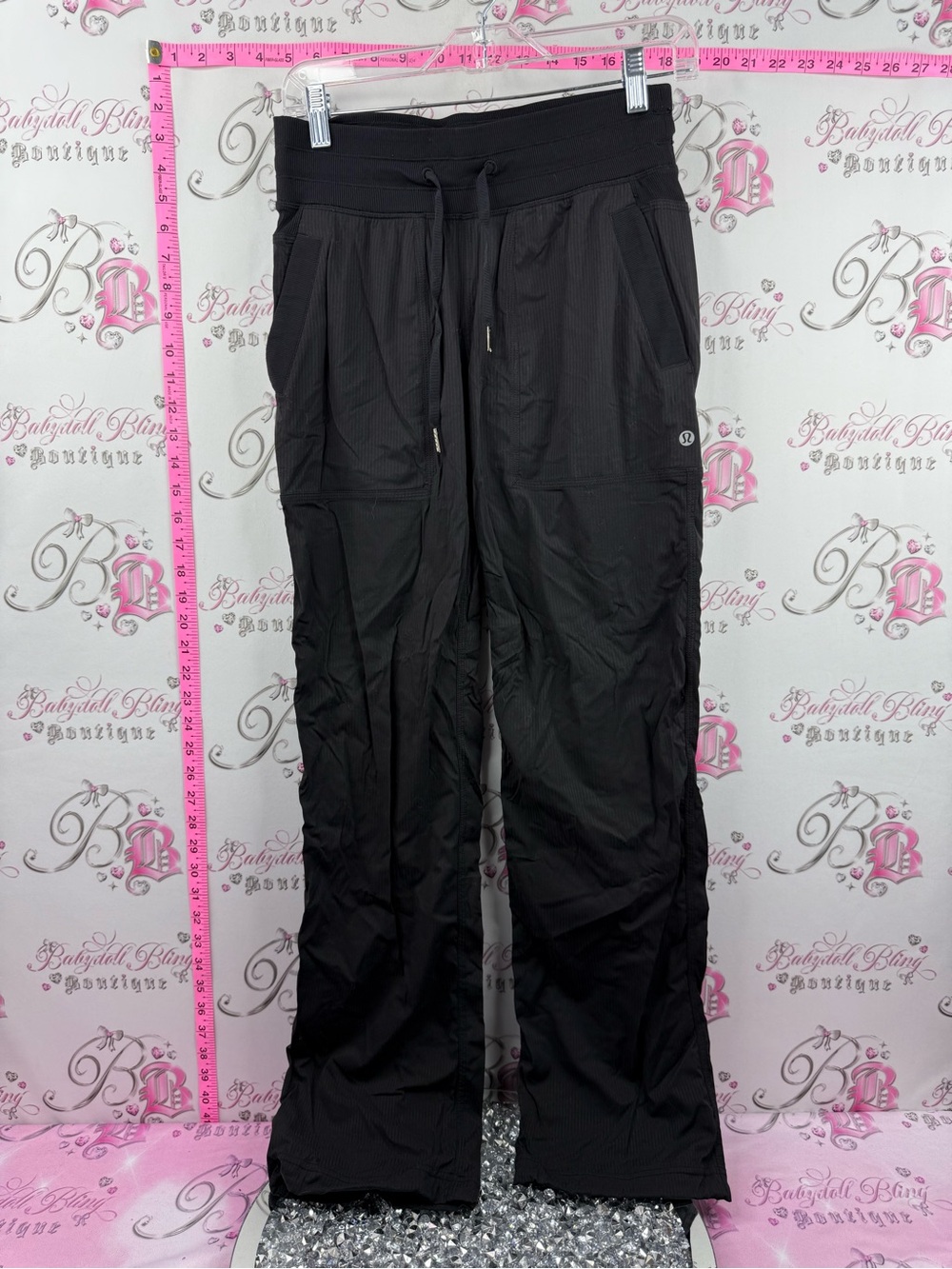 lululemon athletica studio dance pants wide leg Black Drawstring Track Pants reg